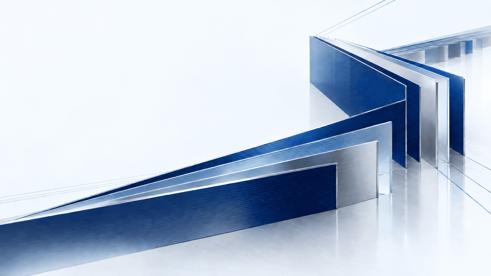 Layered Blue And Silver Architectural Planes Forming The Orelis Signal